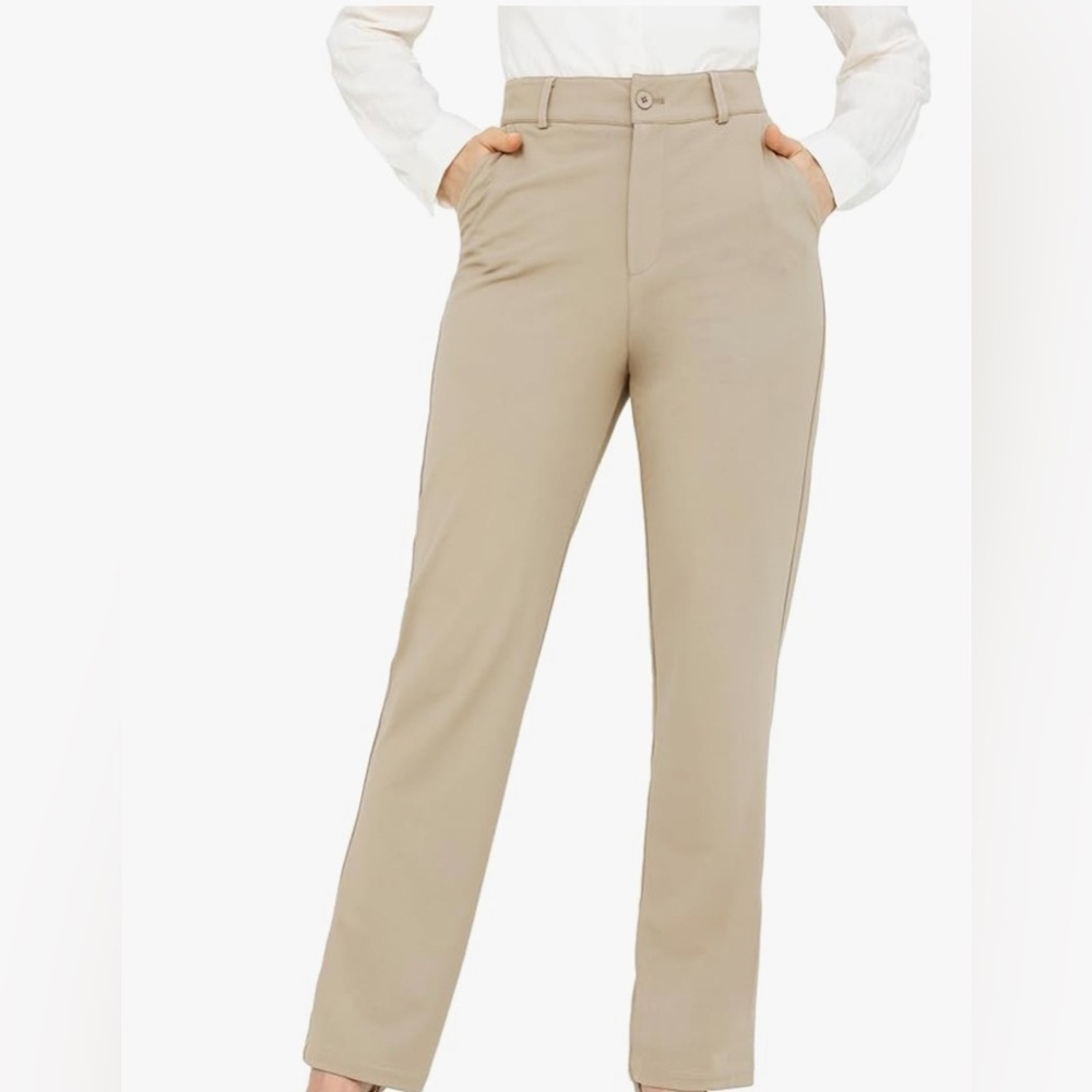 New-Dress Pants Business Pants Straight Leg Trousers High Waisted Ladies Slacks